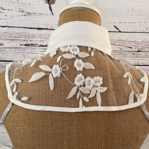 Faux Collar White Lace