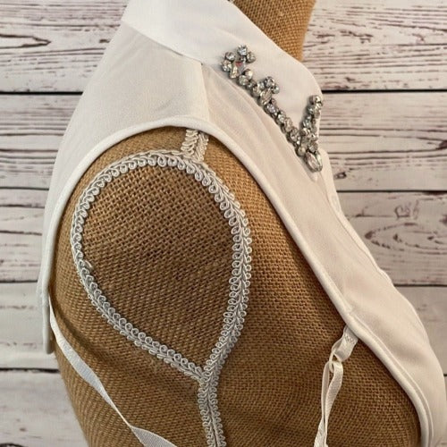 Faux Collar With Diamante Detail
