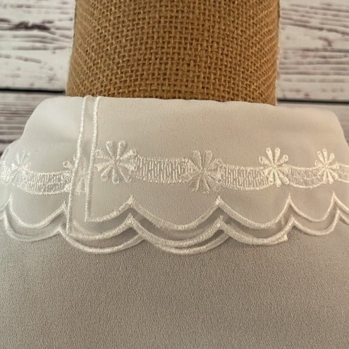 Faux Collar White with Jewel & Diamanté Detail