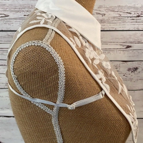 Faux Collar White Lace