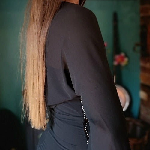 Black bolero in sheer fabric to cover your arms