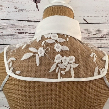 Faux Collar White Lace