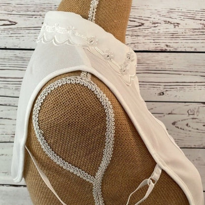 Faux Collar White with Jewel & Diamanté Detail