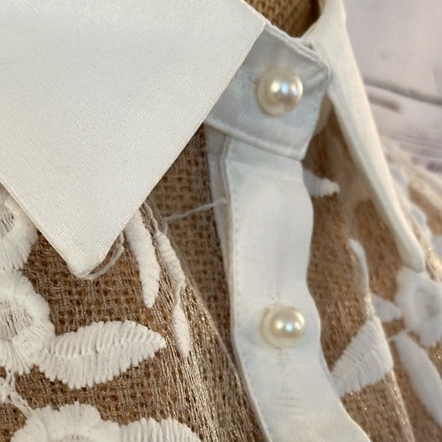 Faux Collar White Lace