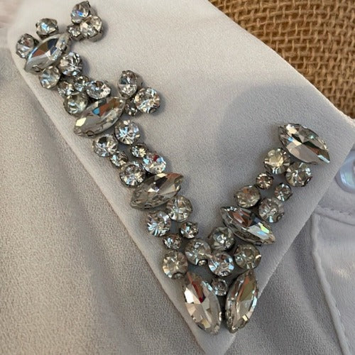Faux Collar With Diamante Detail